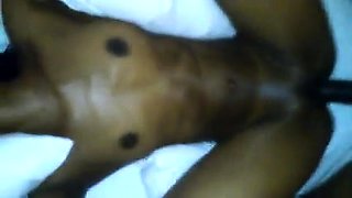 Black guy with a very long dick films himself banging his GF