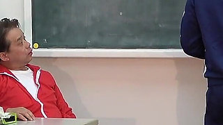 College Girl's Orders to Three Men Are Masturbation Show, Measure Angle of Their Erect Dicks, Cum Watching, Eat Own Semen