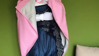 Bondage Dress and PVC Cape