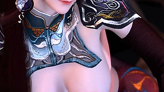 3D Cute Asian Cosplay Babe Naked Her Perfect Boobs Got Fucked by Old Dick