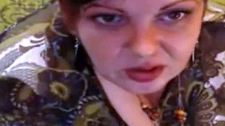 Spanking Her Big Mature Butt on Cam