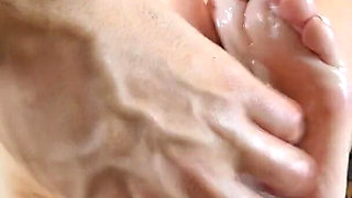 30 Minutes of Bound Oiled Foot Tickling Agony Close-up