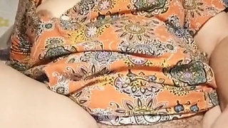 Horny Wife Masturbates Wet Pussy to Orgasm