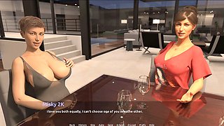 Nude dance, cartoon fantasy, threeway