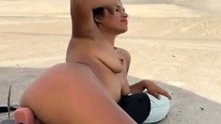 Sexy teen ebony solo toy masturbation
