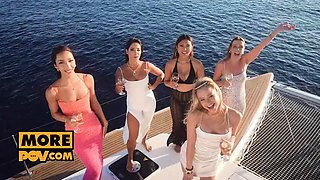 Alexa Flexy, Lia Lin and May Thai fuck you in a dirty fourway boat fuck at sea