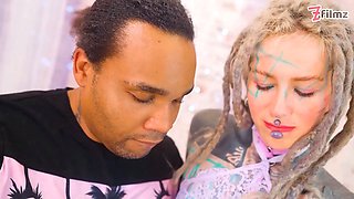 Tattooed girl takes a BBC pounding balls deep in her ass