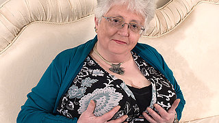 Big Breasted British Granny Playing With Herself - MatureNL