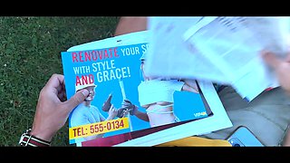 Hunt4k. sexy fanta sie nails with aged hunter for her annual cheque in public