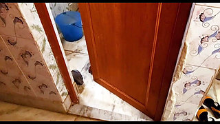 Indian desi aunty bathing our husband went to come fingering after cumshot and cowgirl style sex in bathroom