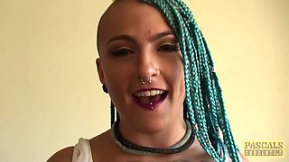 Inked subslut Orion Starr tantalized before intense striking