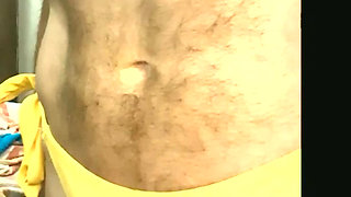 Cdmichelle Wearing Sexy Tan and Yellow Swimsuit