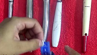 Japanese Wife Cervix insertion objects 2 vibrators and chain