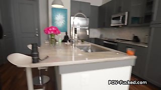 POINT OF VIEW having intercourse dark hair raunchy after pick up