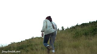 Hiking in a canyon