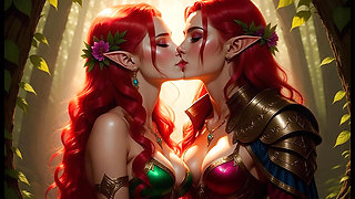 naughty  pretty redhead elfs, bikini