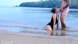 Pinay scandal Amateur Public sex in Beach