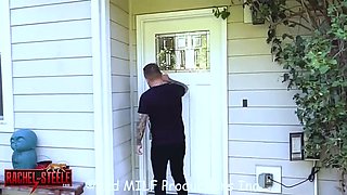 Hot Redhead MILF in Stockings Teases Coworker with Secret Blowjob - Homemade HD