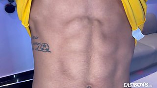 Beautiful latino abs boy with big male pole and huge ejaculation