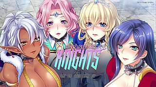 Hot steamy knight Audapostrophe in an anime video game adventure