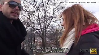 Hunt4k. bewitching red haired with impressive breasts is glad to