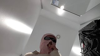 Hairy wife with an enormous ass and furry pussy shows off her big nipples and tries on sexy outfits