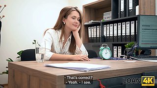 Loan4k. nasty babe tempted a stranger in the office and got smacked for her slutty demeanor