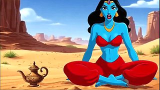 Aladdin Cartoon Porn: Horny Genie Fulfills Dirty Desires in Sexy Anime Fantasy