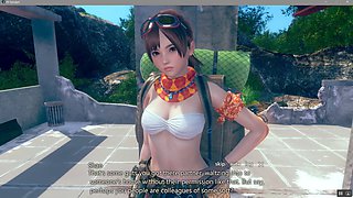 Cherry Santa goes wild on a desert island in this hentai adventure