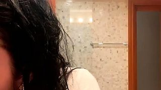 Amateur striptease and Solo masturbation