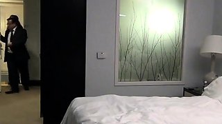 Fat ugly old man fuck a young beauty escort in a hotel room