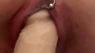 MILF Big Cock Double Penetration with Dildo and Sextoys Mature Horny Long Nails Sexy Pierced Vagina Big Ass