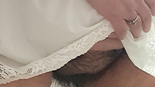 In the Toilet Without Panties