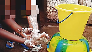 Bathing My Pregnant GF Outdoor, Dirty Environment Vibes