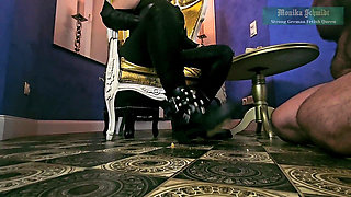 Monika Schmidt Food Crushing Spitting Boot Worship Verbal Humiliation