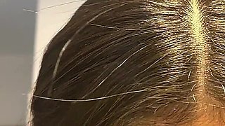 Hottest Brunette Babe in a Short Mini Skirt Takes Her Lace White Panties to Show Tight Wet Pussy