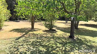 French MILF Alice Guerlin Fucked on the Lawn