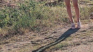 The Little Whore Masturbates on the Road