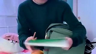 Ginger twink rides with two horny gay lads