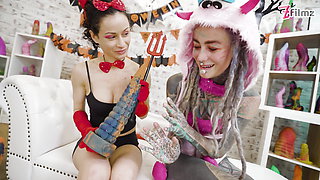 Girls Are Having Halloween Anal Hell Fun - Anuskatzz and Stacy Bloom