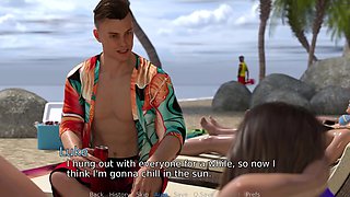 Slutty tanned babe beach fuck with gloryhole