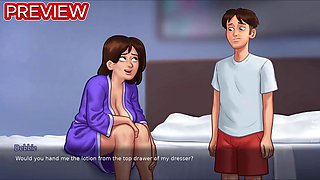 Naughty Dude Hits The Spot With His Hot Sexy Landlady MILF During Sensual Massage -  Summertime Saga 05