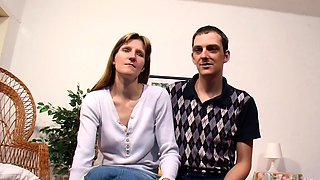 Stupid German Cuckold let his Anorexic wife Fuck Stranger