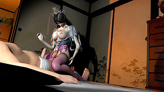 3D horny slut cosplay Asian whore got her wet pussy fucked so hard