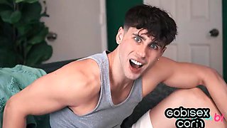 Nasty MILF pleasing femboi and his BF