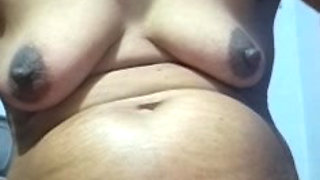 Indian tamil village aunty oil fingering with tamil audio