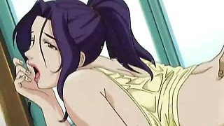 Attractve hentai babe giving blow job and getting fucked