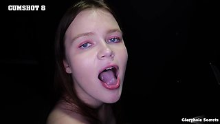 Ava Marina got her mouth filled with sticky sperm after a hot session.