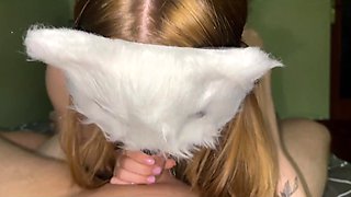 Sexy Busty Kitty-girl Wiggles Her Lubed Plump Booty Wile Riding Her BF's Dick & Gets It Jizzed