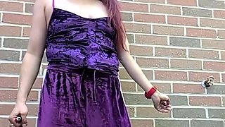 Morning Smoke in My Purple Velour Outfit